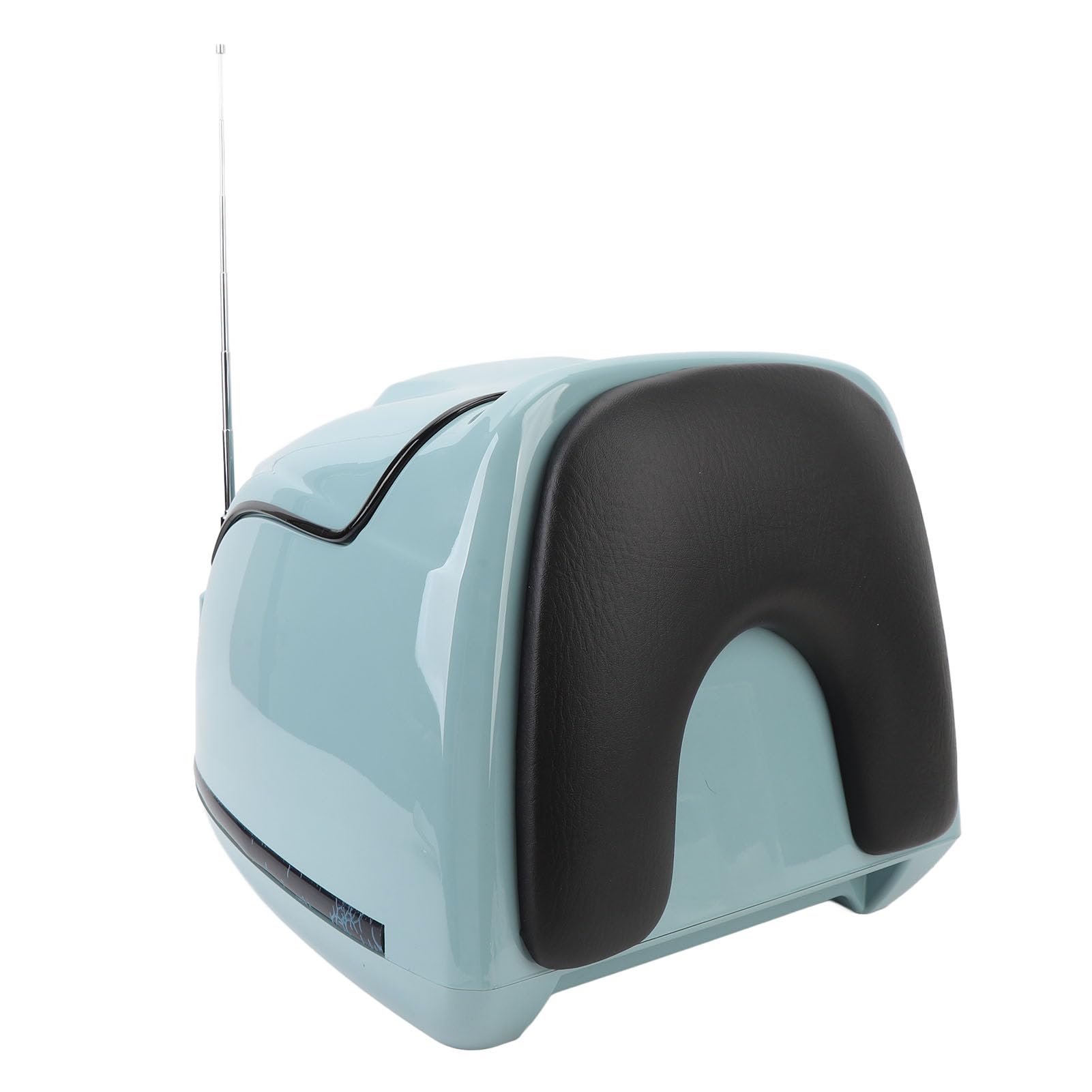 38L Moto Top Case Rétro ABS (Cyan)