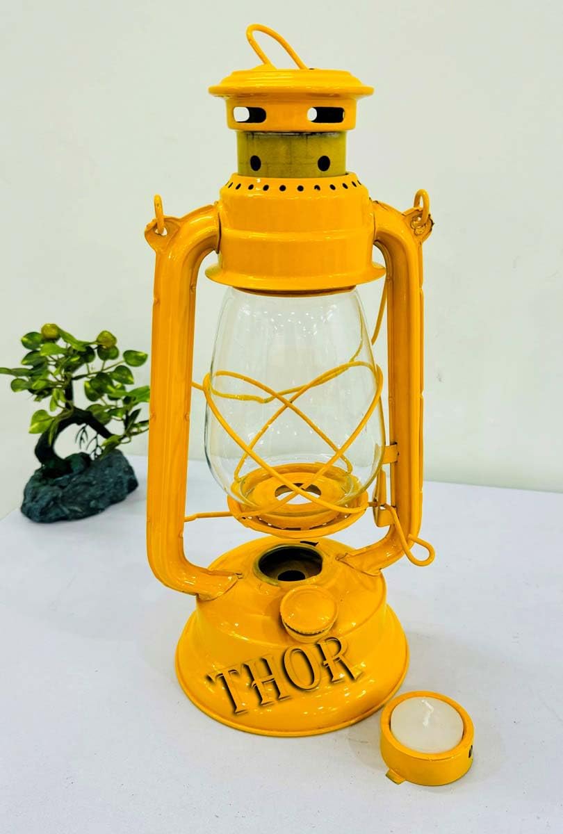 Amazon.com: Yellow Candle Lantern Vintage Design Ideal for Camping