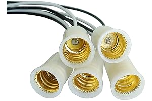 Longdex E12 Socket Base, Pack of 5 E12 Light Lamp Socket Holders