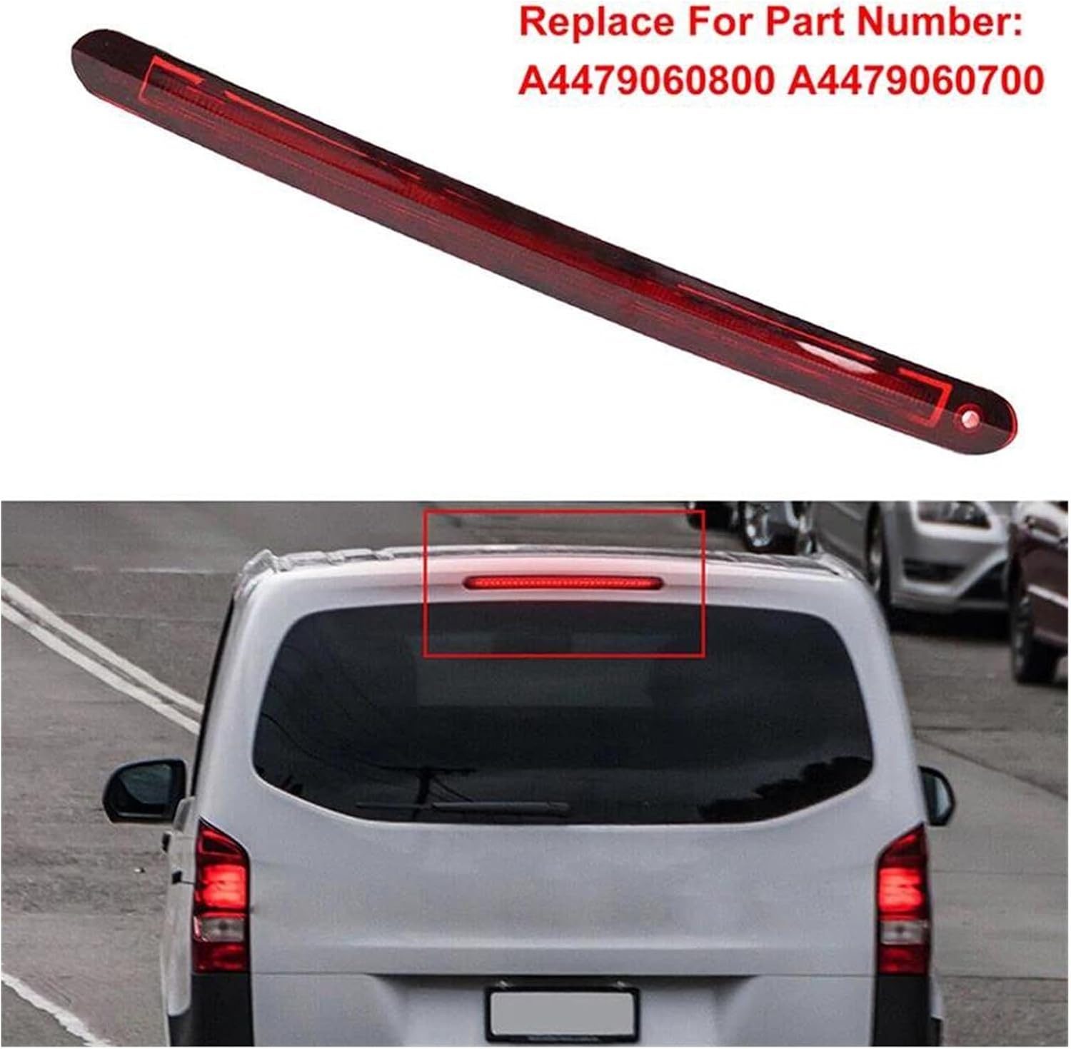 Third Brake Light Car High Rear Brake Lamp For Mercedes For Benz For Vito For Viano W639 Rear Bumper High Mount Taillight 3RD Stop Light 12LED A6398200056 Rear Brake Lights image 3