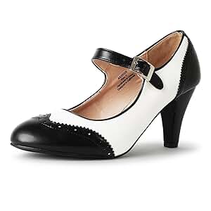 J. Adams Mary Jane Oxford Pumps - Cute Low Kitten Heels