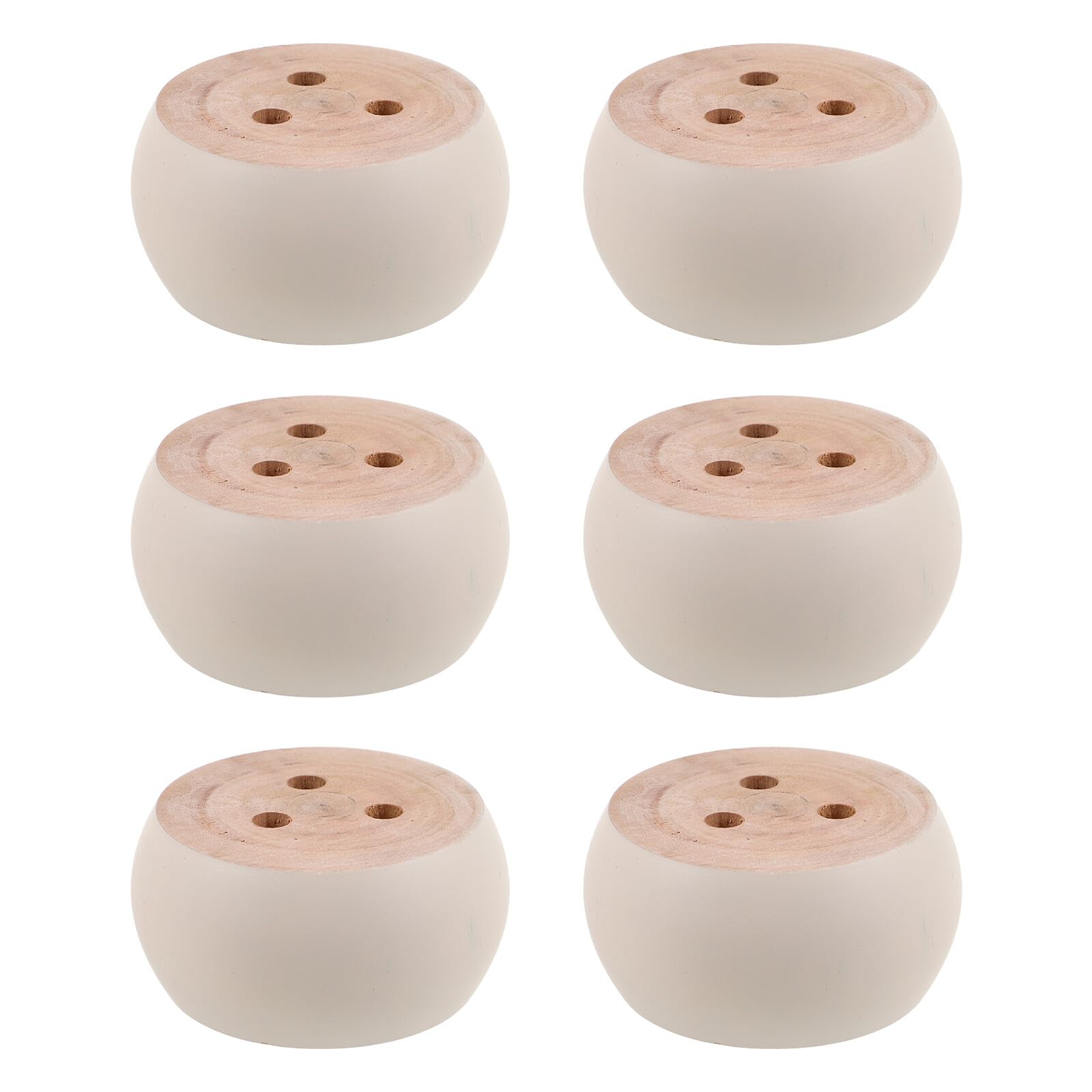 Meubles de remplacement bois brut lot de 6 pieds ronds pour réparer armoire instable