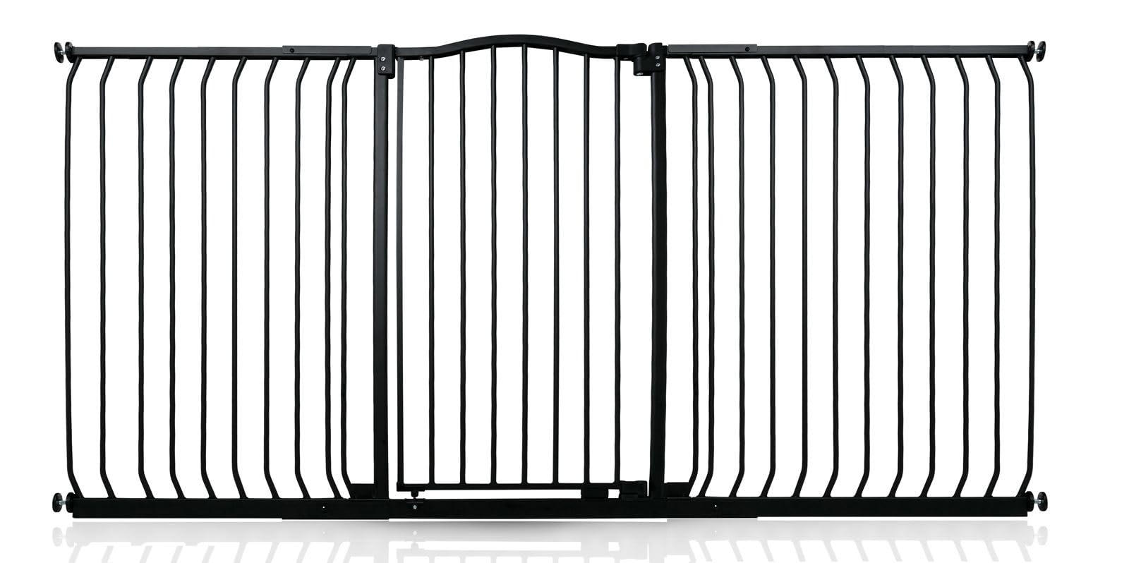 Safetots Matt Black Extra Tall Curved Top Safety Gate, 188Cm - 197Cm, Extra Tall 100Cm In Height, Pressure Fit Stair Gate, Baby Gate For Doors Hallways And Spaces, Safety Barrier, Easy Installation