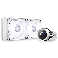 Vista 72 de NZXT Kraken 280 RGB - Enfriador líquido de CPU AIO RL-KR280-W1-11.024 in - Pantalla LCD cuadrada personalizable de 1.54 pulgadas para imágenes