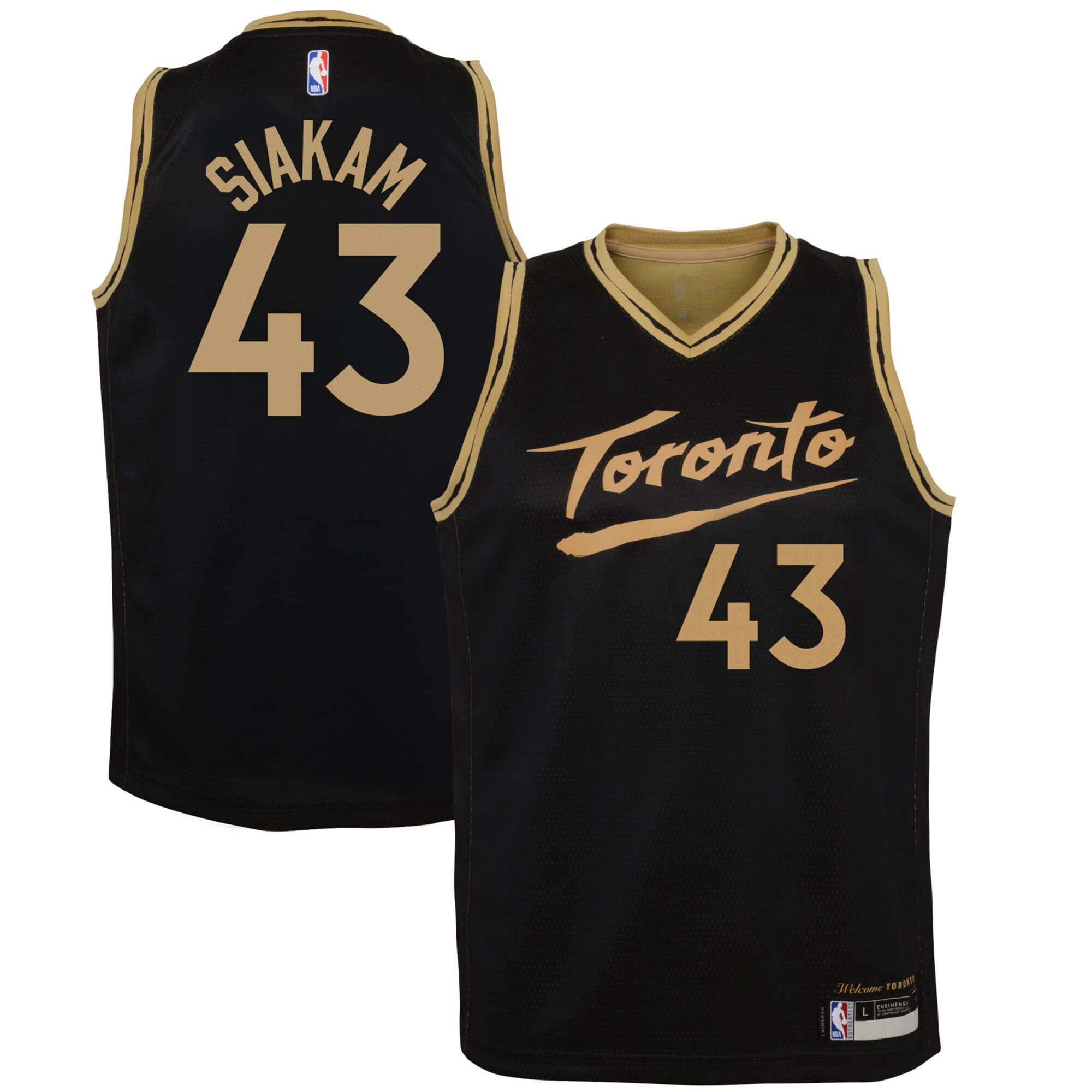 OuterstuffPascal Siakam Toronto Raptors #23 Toddler Black 2020/21 City Edition Jersey