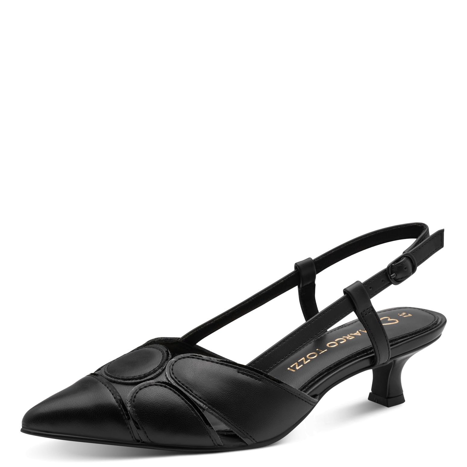 MARCO TOZZI Women Pumps Soft Feel Me Footbed Soft Lining Fashionable, Black (Black), 8.5 UK