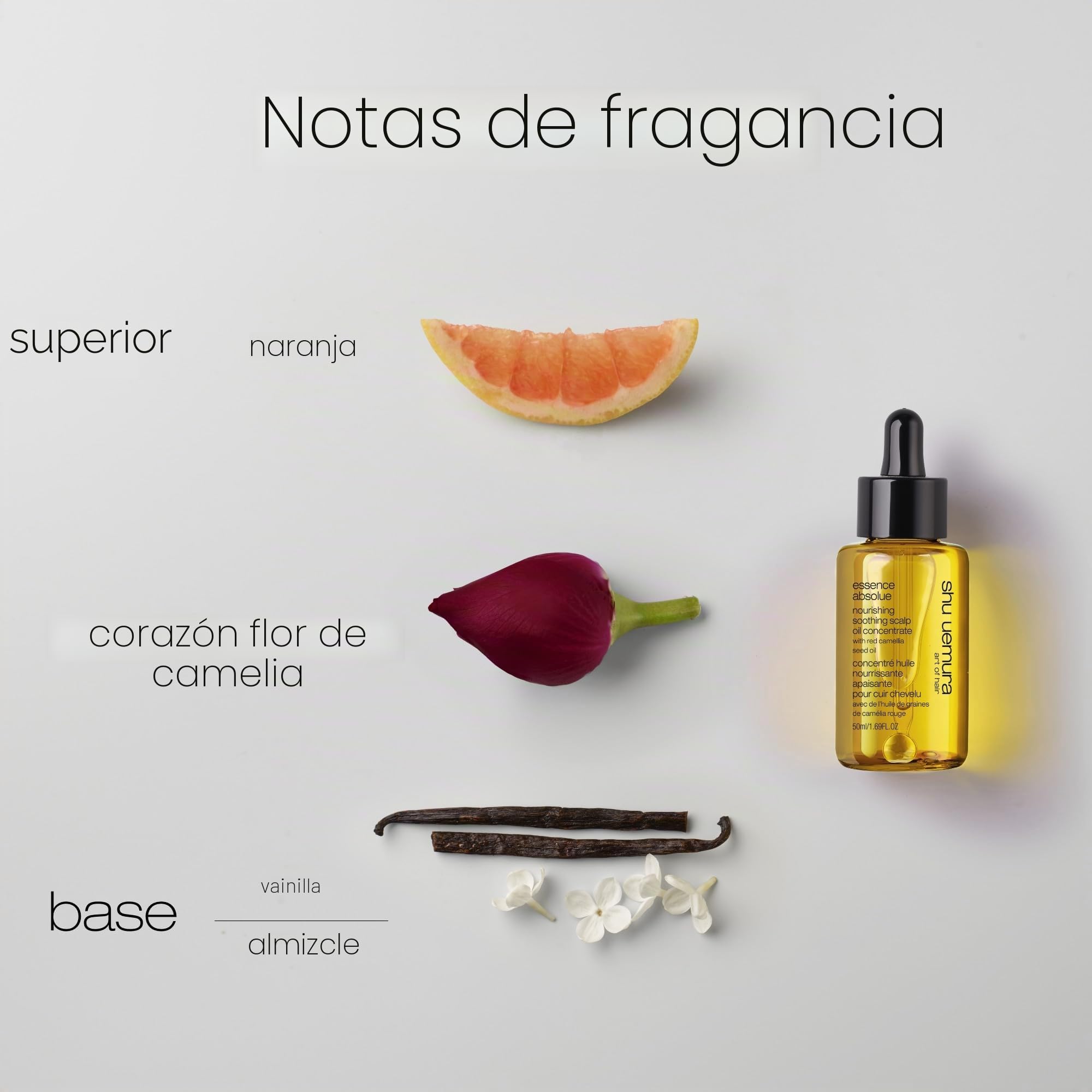 Shu Uemura Aceite Capilar Concentrado Essence Absolue, Aceite Nutritivo Calmante para el Cuero Cabelludo, Alivia el Picor y la Sequedad, 50 ml