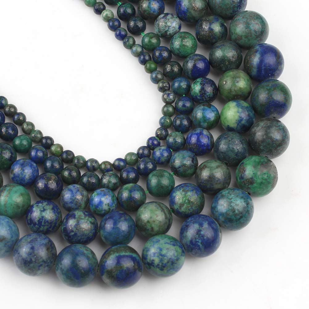 Yochus 10mm Lapis Chrysocolla Gemstone Phoenix Lapis Lazuli Malachite Round Loose Beads Natural Stone Beads for Jewelry Making