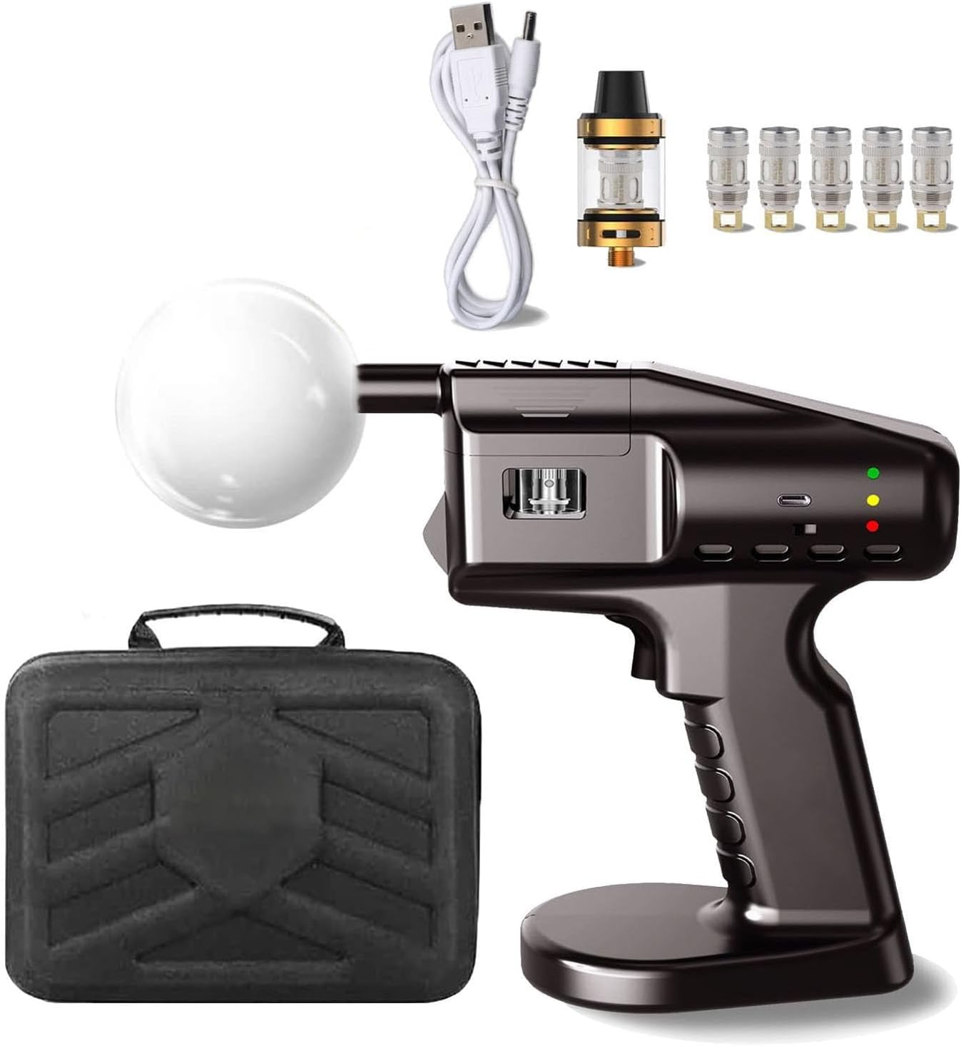 Handheld Cocktail Bubble Smoke Gun, Handheld Smoked Bubble Gun, Cocktail Smoker Kit, Flavour Blaster, Portable Cocktails Smoke Infuser for Classy Smoke, Infused Cocktails, Wine, Cheese