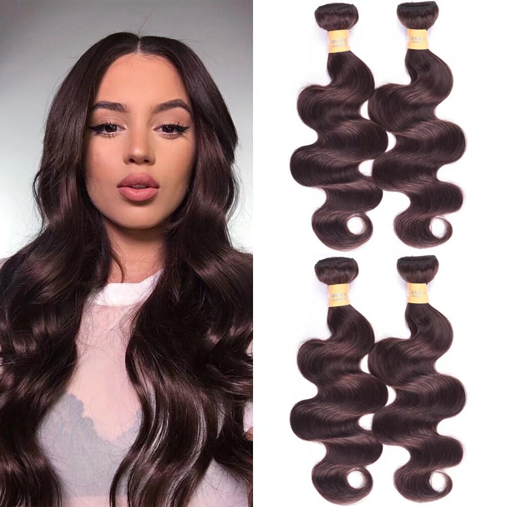 Amazon.com : WOME Body Wave Hair Bundles #2 Dark Brown  display picture 3