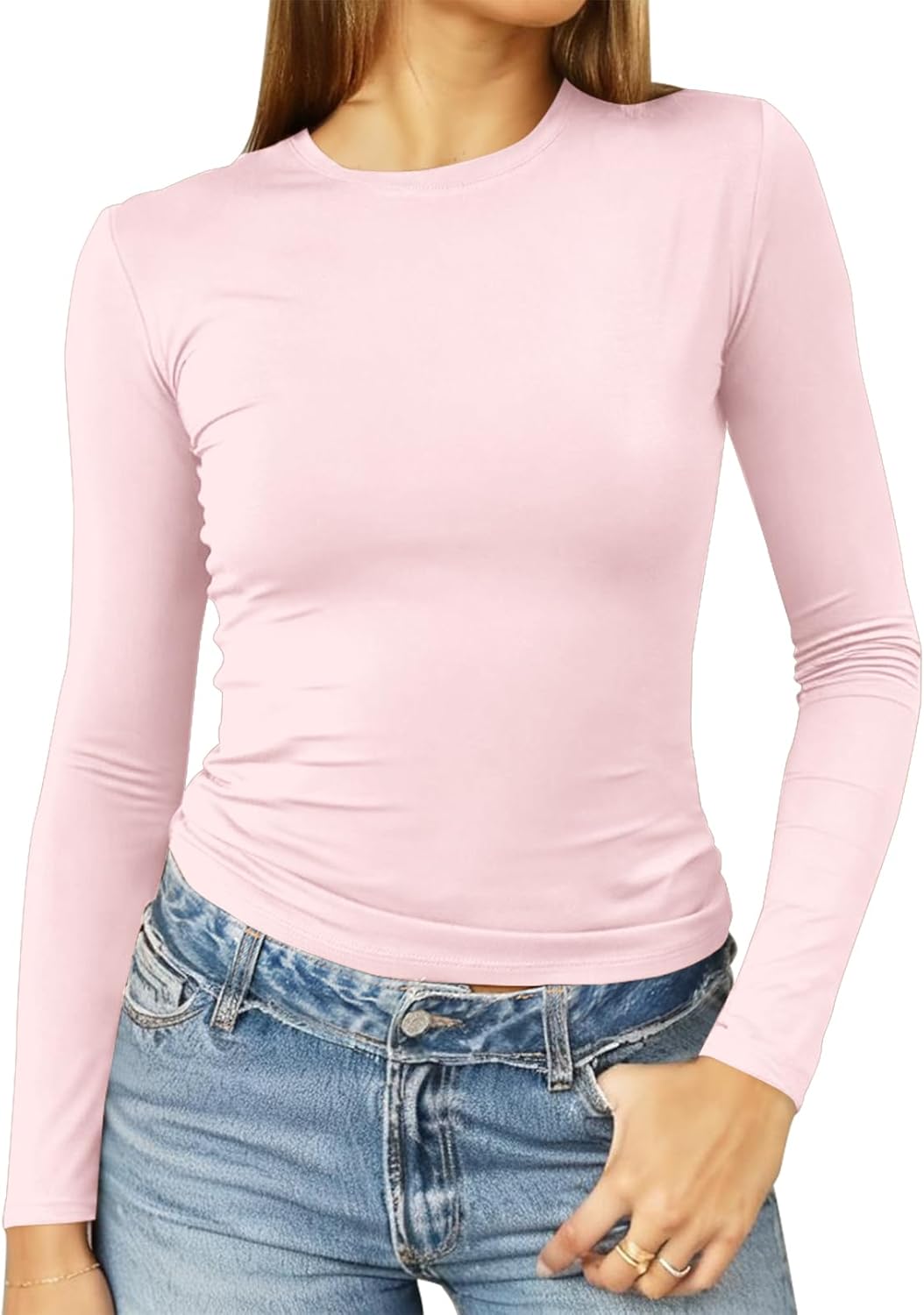 Abardsion Long Sleeve Fitted Shell - Baby Pink