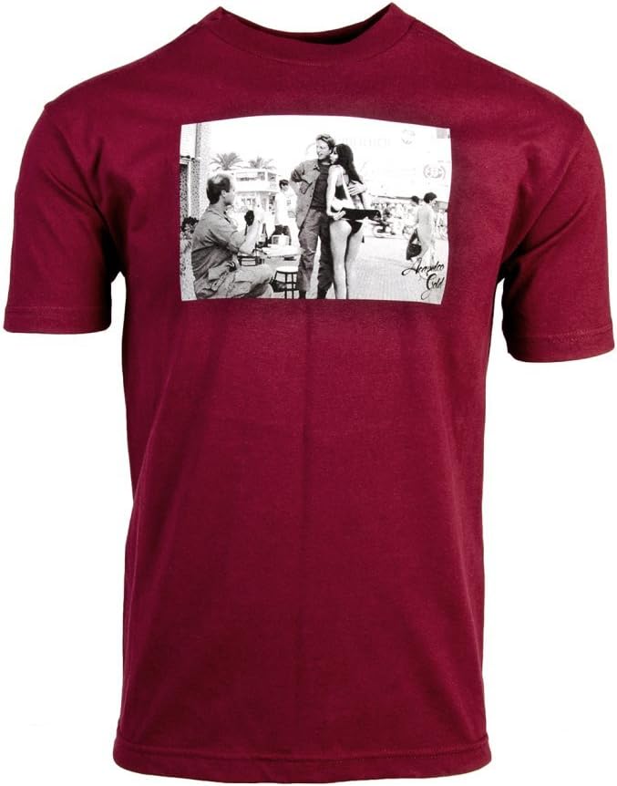Acapulco Gold Full Metal T-Shirt in Burgundy