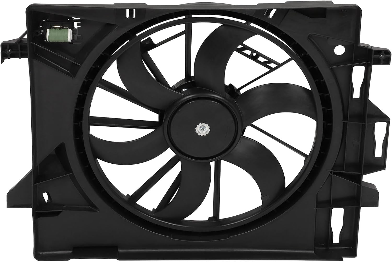 Black Radiator Fan Assembly for Chrysler for Town & Country 2008-2016 for Dodge for Grand Caravan 2008-2020 for Ram for C/V 2012-2015 Driver Side/LH Electric Cooling Fan Replace 621-028