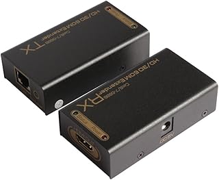 HDMI CAT HDMI Extender Single Cable 60 Meters Cable Audio Format Support DTS-HD/Dolby-True HD/LPCM7.1/DTS/Dolby-AC3/DSD Use One Cat 5e/6 to Connect Sender/Receiver Ethernet Cable 60M