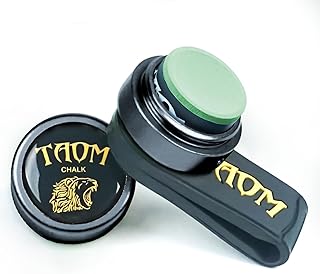 TAOM Round Shaped Pool Chalk Holder, Portable Pool Chalk Cubes, Magnetic Mini Chalk Holder Pool Billiards, Pool Cue Chalk Case Container Box for Billiard Cue Tip Tool Pool Table Snooker Accessories