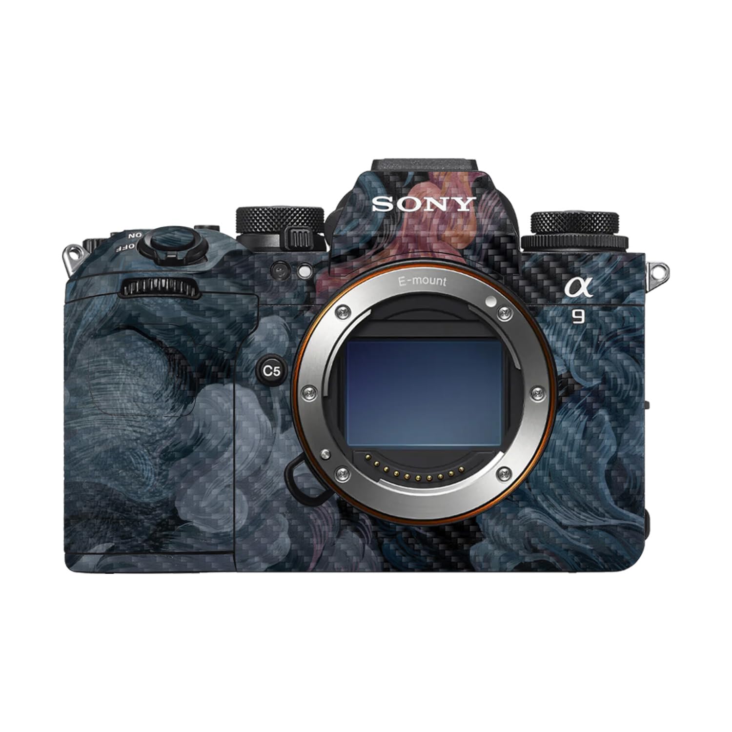 Carbon Fiber Camera Skin Compatible with Sony Alpha 9 III (2024) - Storm Cloud - Premium 3M Vinyl Protective Wrap Decal Cover - Easy to Apply | Crafted in the USA by MightySkins