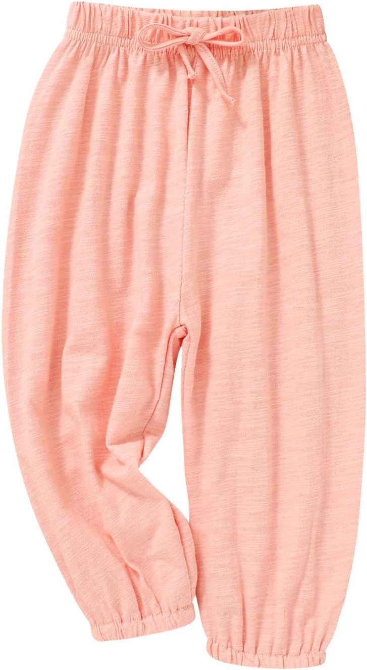 MAMAMI Toddler Baby Boys Girls Soft Slub Cotton Long Bloomers Harem Pants for Kids 12M-5T