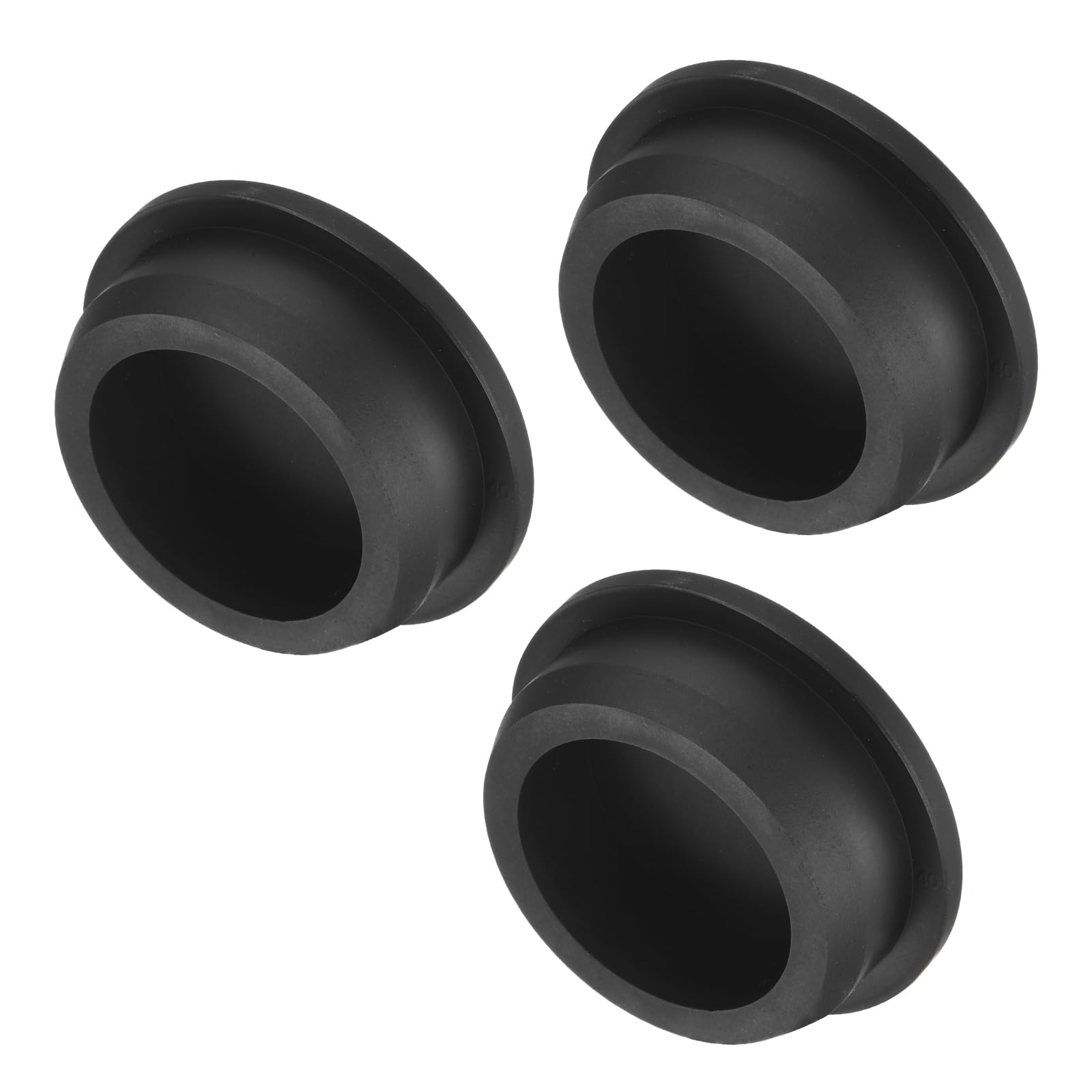 uxcell High Temp Silicone Plug Mount Dia 41.3mm/1.63 inch t Shaped Rubber Stopper Hole Plugs for Powder Coating Plating Waterproof Plugs Sealing Plugs Black Pack of 3(OD 48mm)