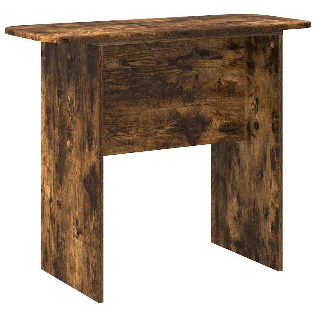 Tavolo consolle in rovere affumicato, 93 x 40 x 75 cm, con vano portaoggetti, compatto e sottile, per soggiorno, corridoio, foyer, organizer salvaspazio per chiavi e decorazioni