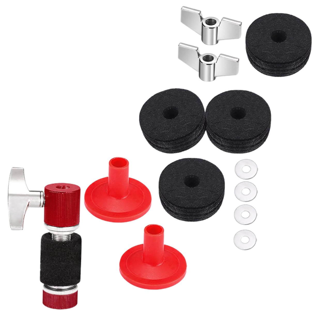 SUPVOX Drum Cymbal Clutch Eva Pads Drum Kit Pad Set Metal Washer Clutch Tube Set Supplies