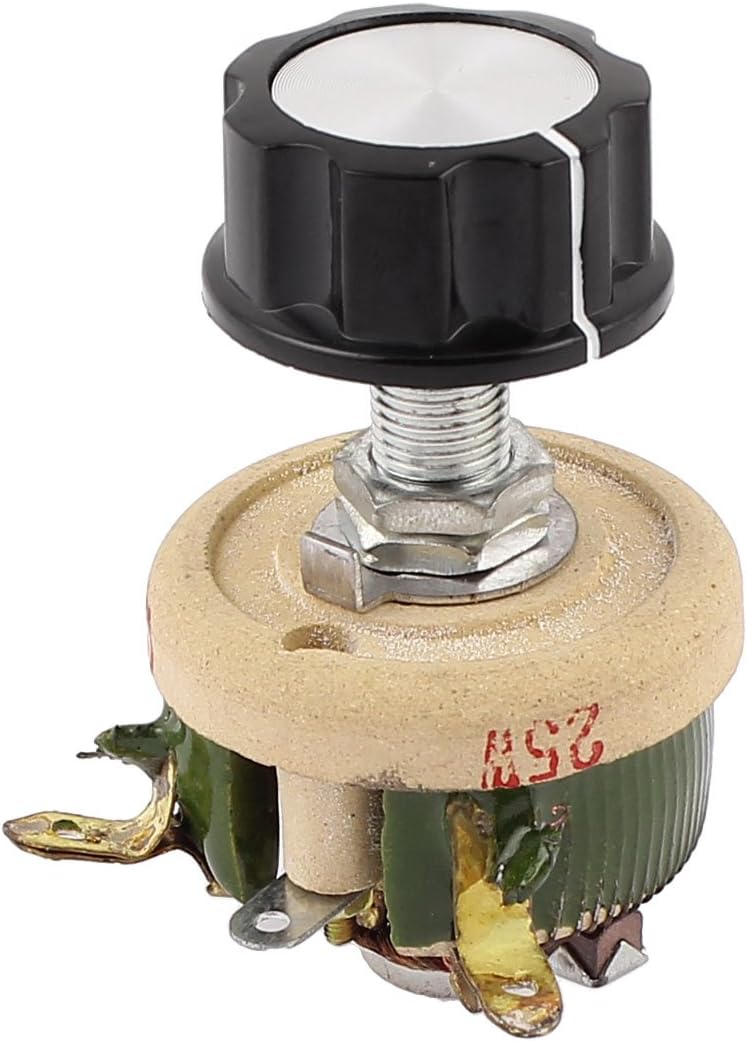 uxcell Wirewound Ceramic Potentiometer Rheostat Resistor 25W 20Ohm W Knob