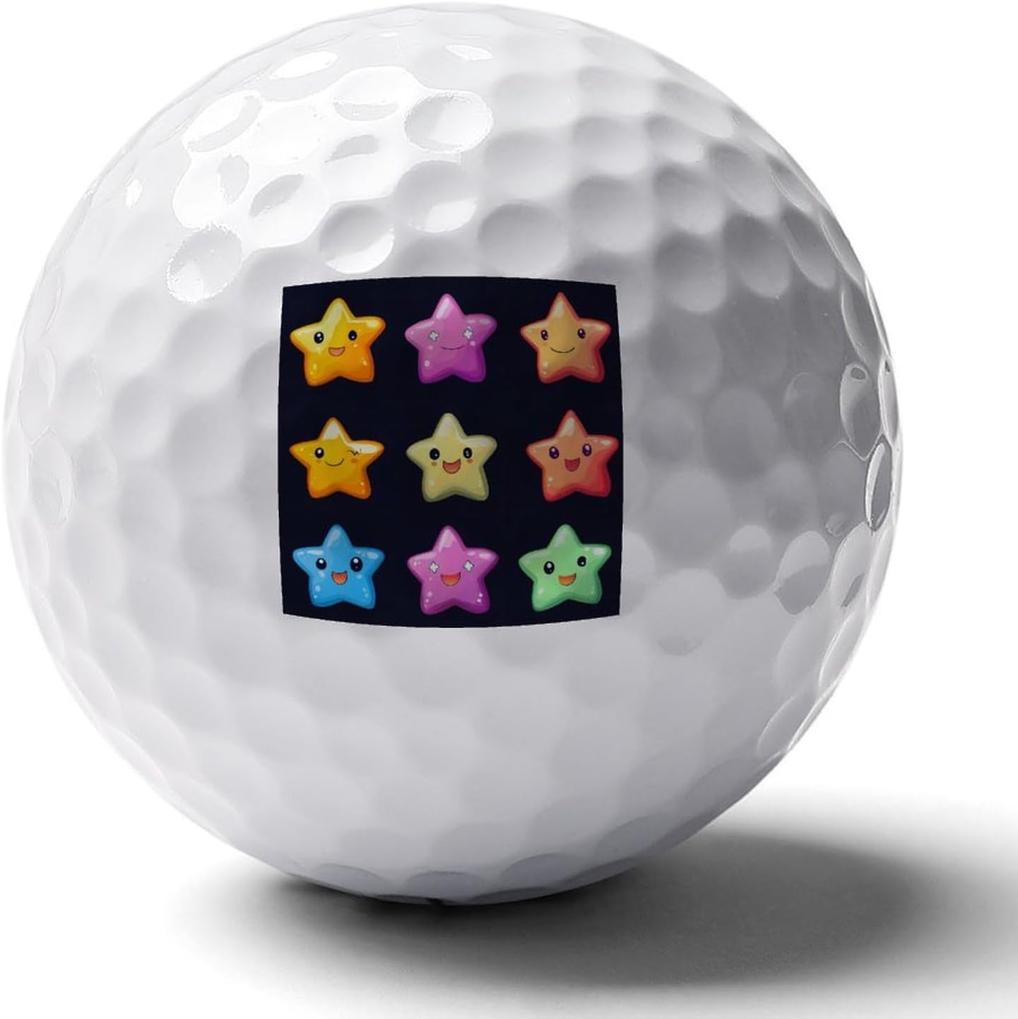 Colorful Stars Print Golf Balls Personalized Novelty Balls Gift for Men Women Golfers Lovers