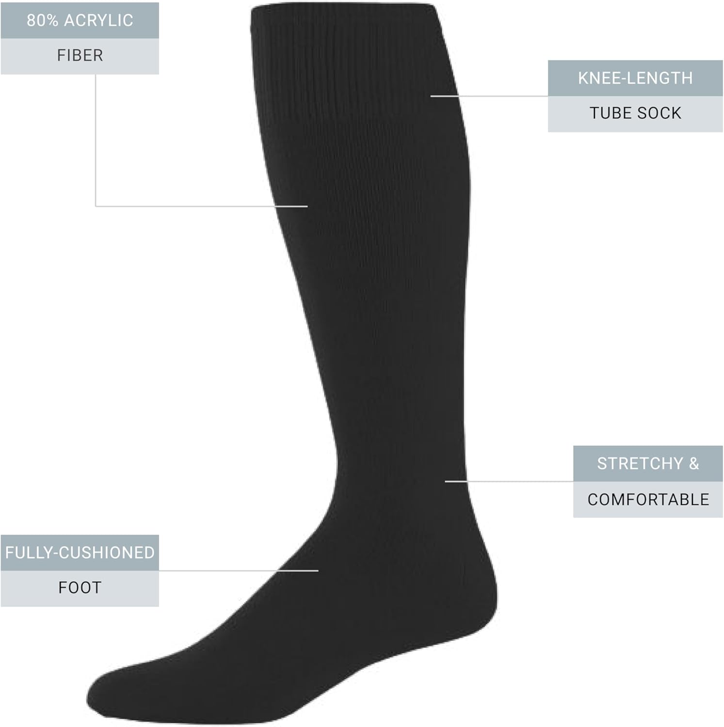 HIGH FIVE mens High Five Knee High Athletic Socks for Soccer, Softball, Baseball & Basketball - Ultimate Comfort and Style - Image 4