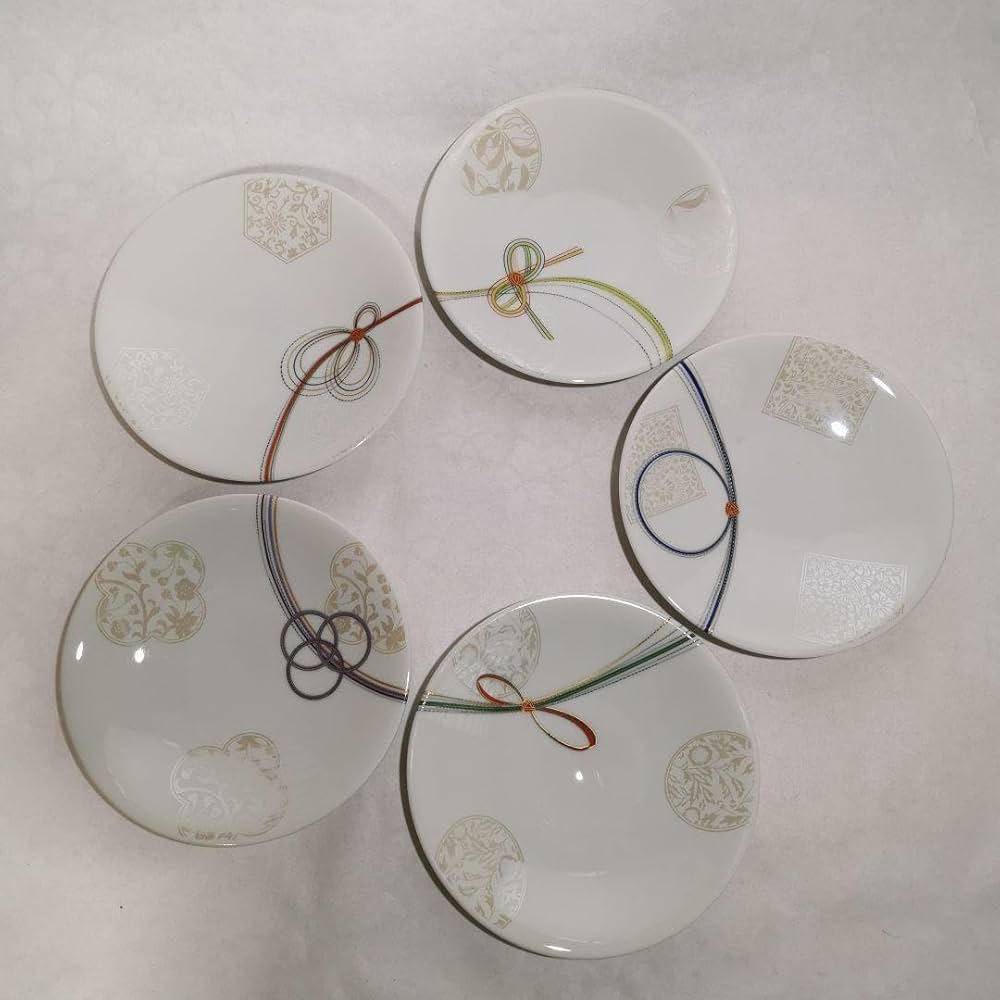 美濃焼 庫山窯 銘々皿5枚 中皿 お祝い 節句 レストラン 料亭