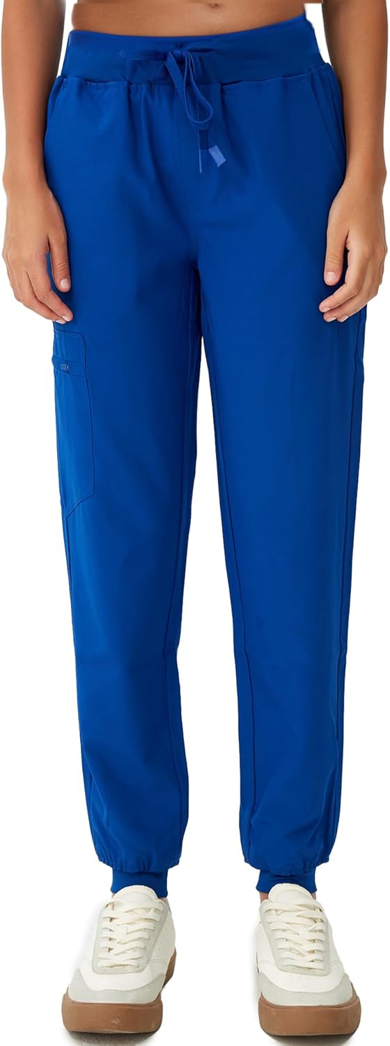 Scrubs for Women, Stretchy Yoga Pants with 5 Pockets, Cargo Jogger Scrub Pants for ...