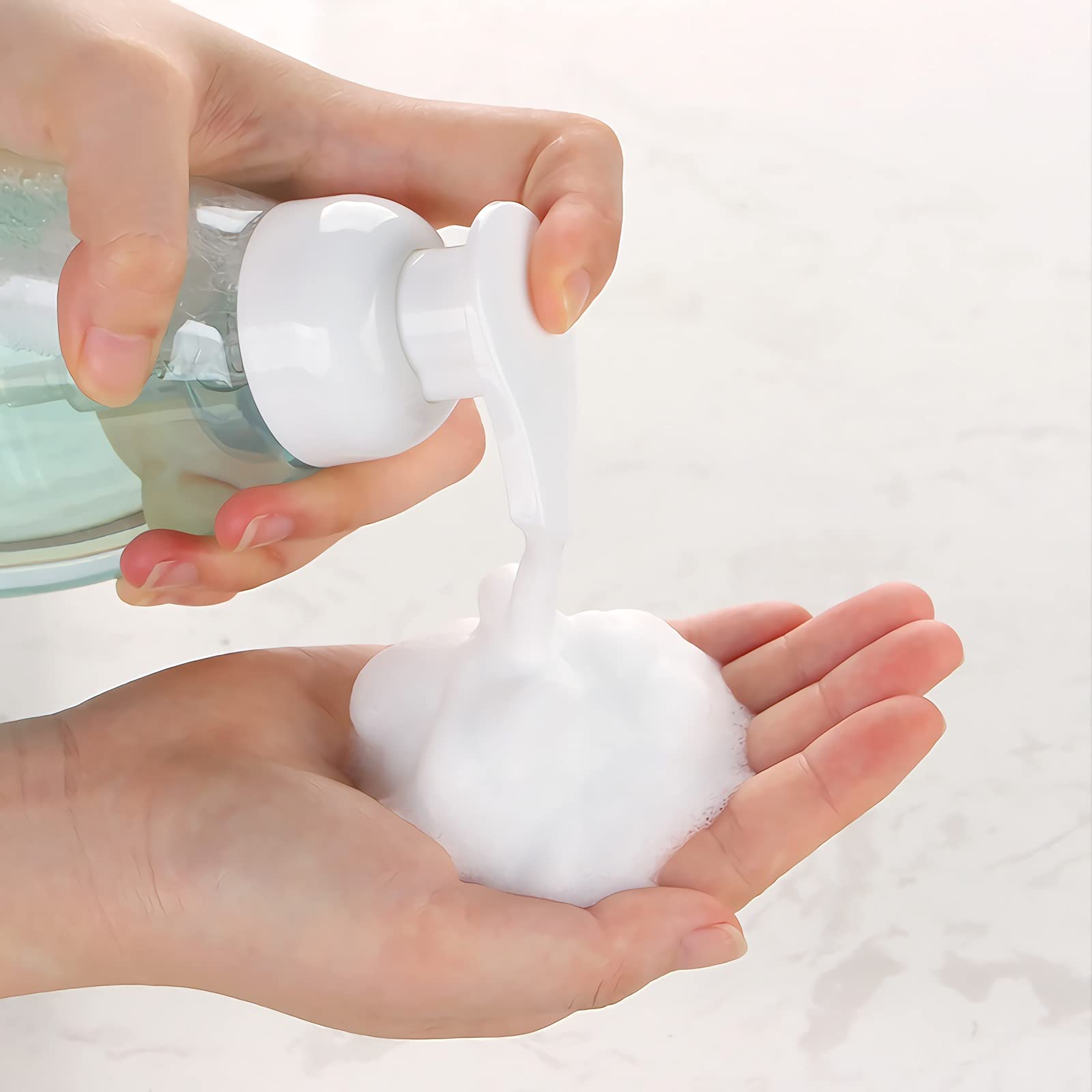 12 Pezzi 300ml Riempibile Dispenser di Sapone Schiumogeno Bottiglie,Bottiglie di Plastica Senza BPA,Ideale per Cucina bagno Igienizzante Mani,Sapone Liquido,Shampoo e Balsamo
