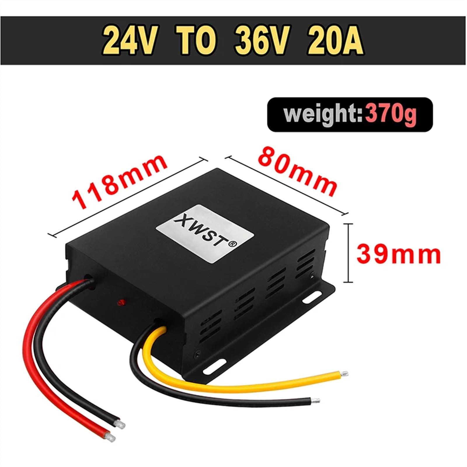 Stabilizator prądu stałego 24 V na 36 V DC Konwerter wzmocnienia Konwerter mocy step-up Moduł regulatora napięcia 1-20 A do samochodów solarnych(20 A Iron L)