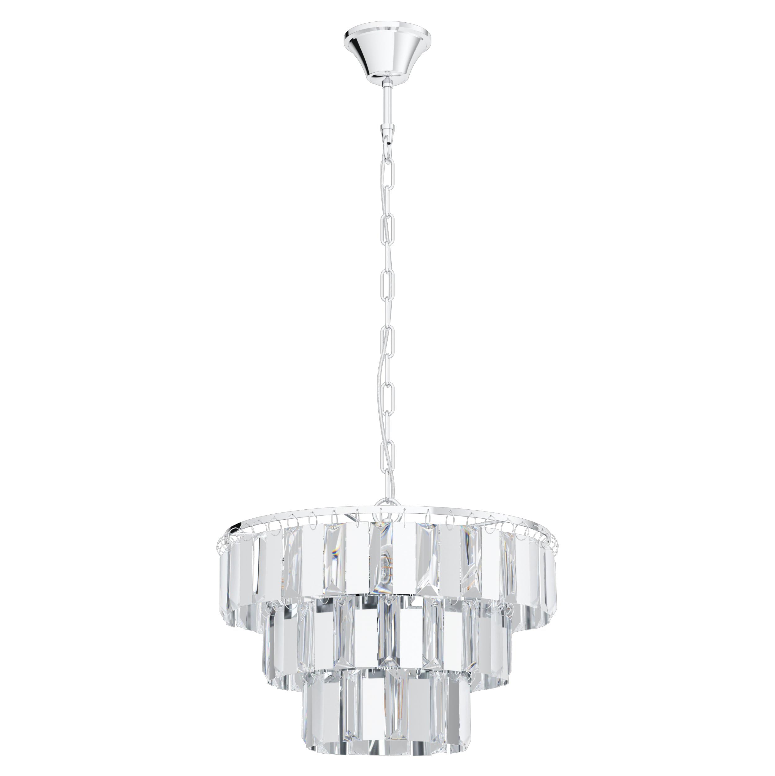 Eglo Light Erseka 385Mm Chrome & Crystal Pendant