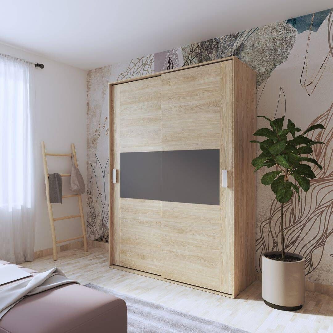 Shiito | Modelo Sutton - Armario con Puertas correderas | Acabado en Puccini-Grafito