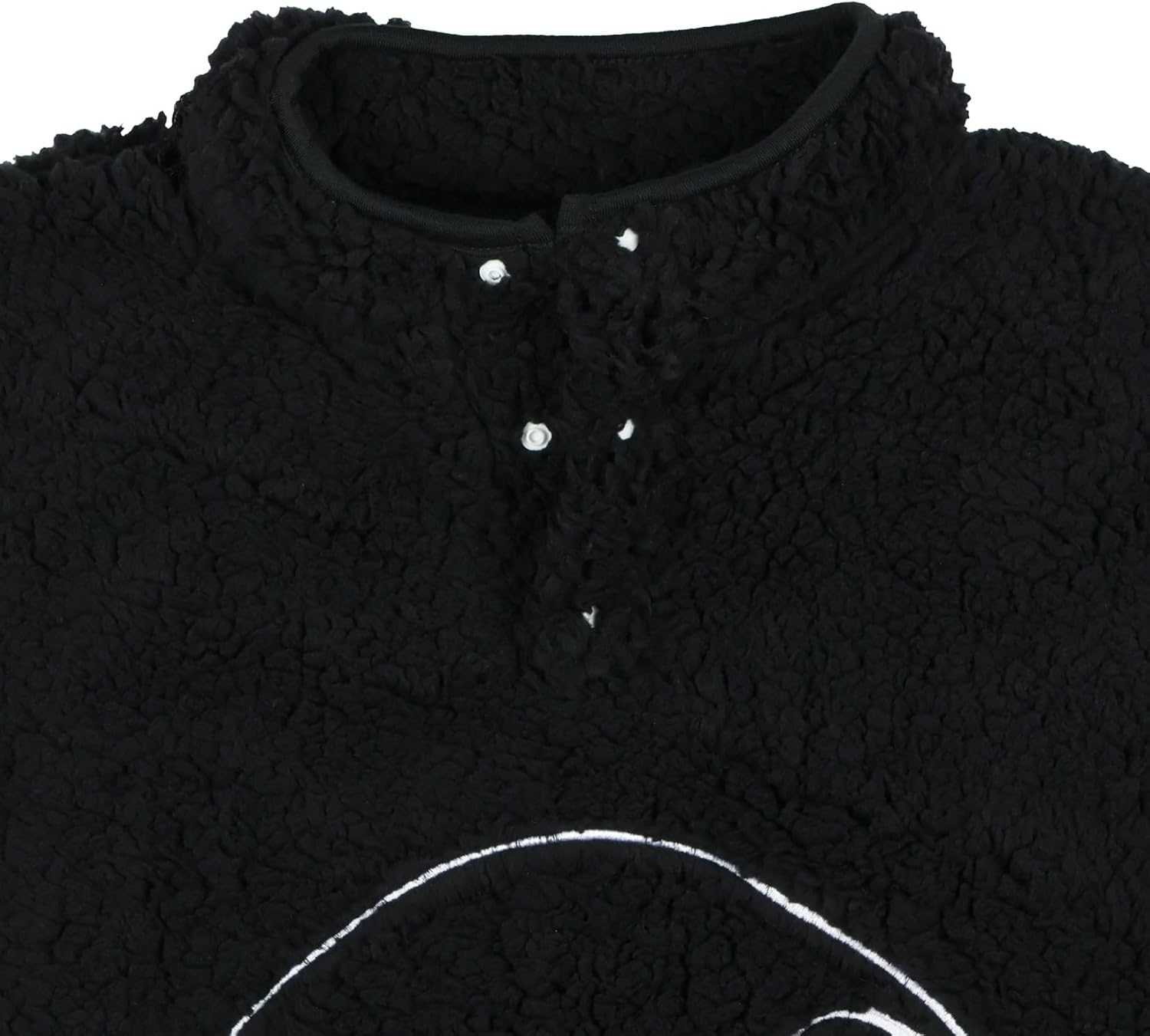 Mad Engine Nightmare Before Christmas Men's Pullover Sweater Jack Skellington Adult 1/4 Snap Fuzzy Jacket