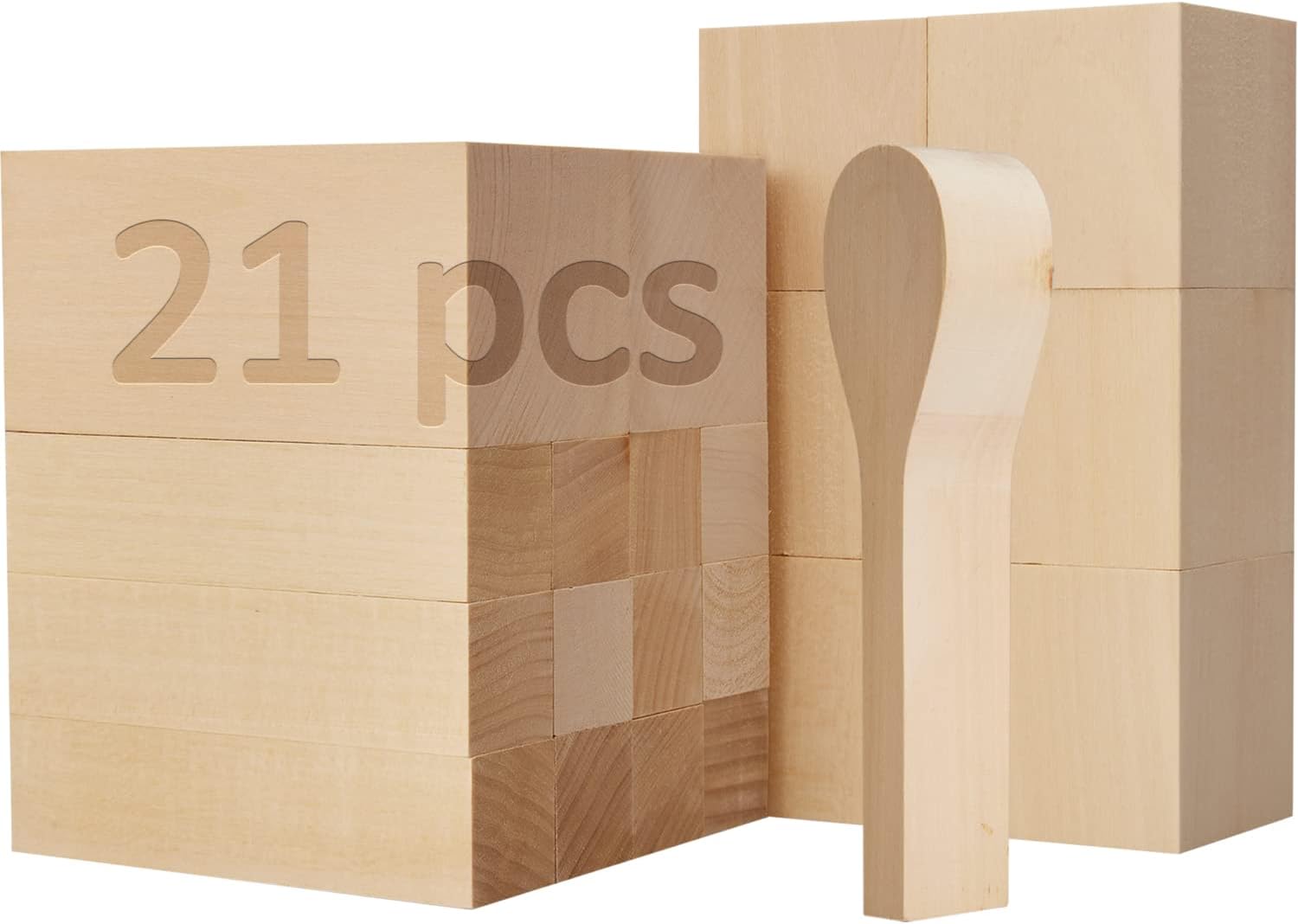 Basswood Carving Blocks DenniesCare 21 pcs Wood Blocks for