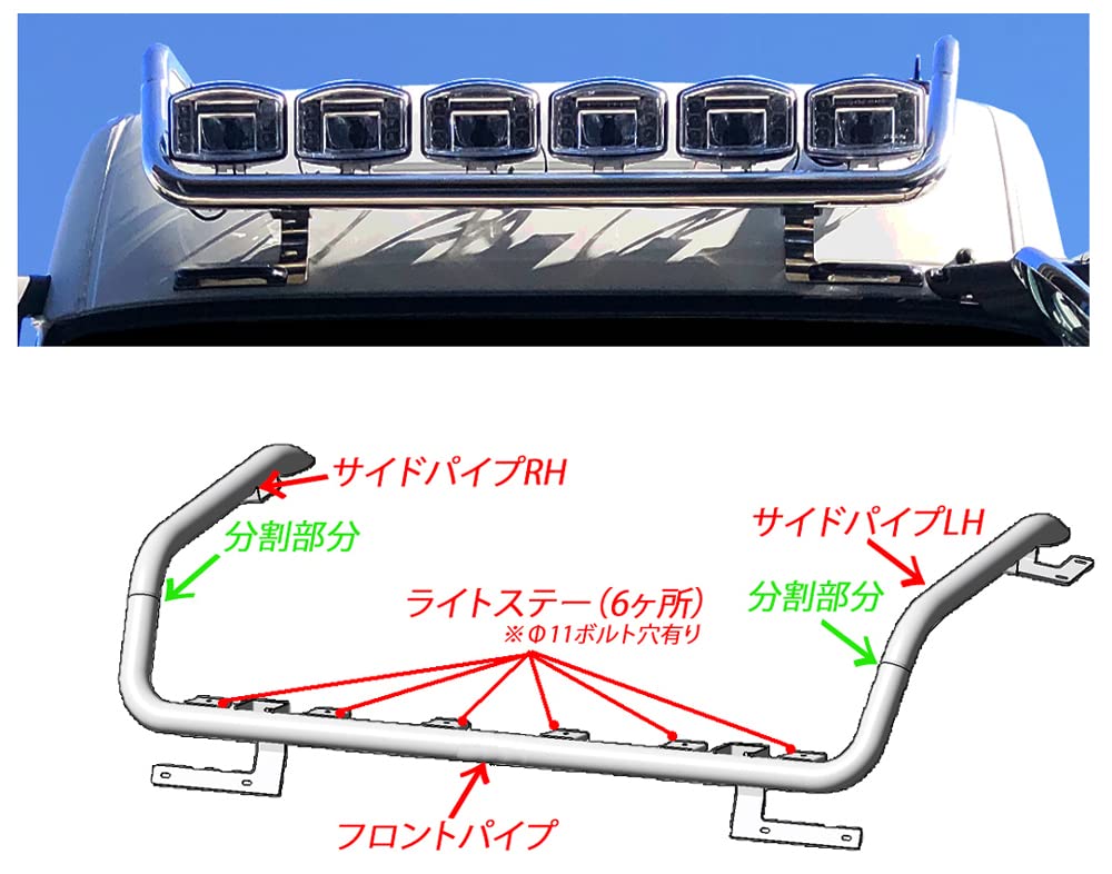 Amazon | ATS スーパーグレート用キャブオーバーパイプ(3点セット