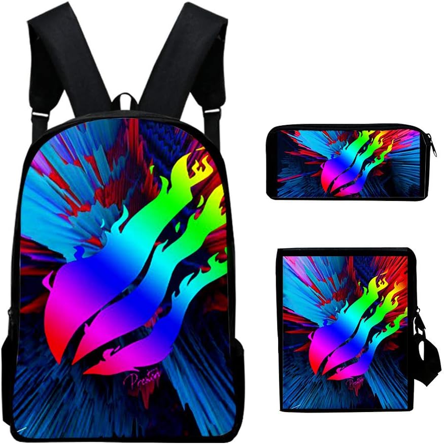 firstsight Preston Playz 3 in 1 Gamer Flame Backpack with Lunch Box and Pen Case