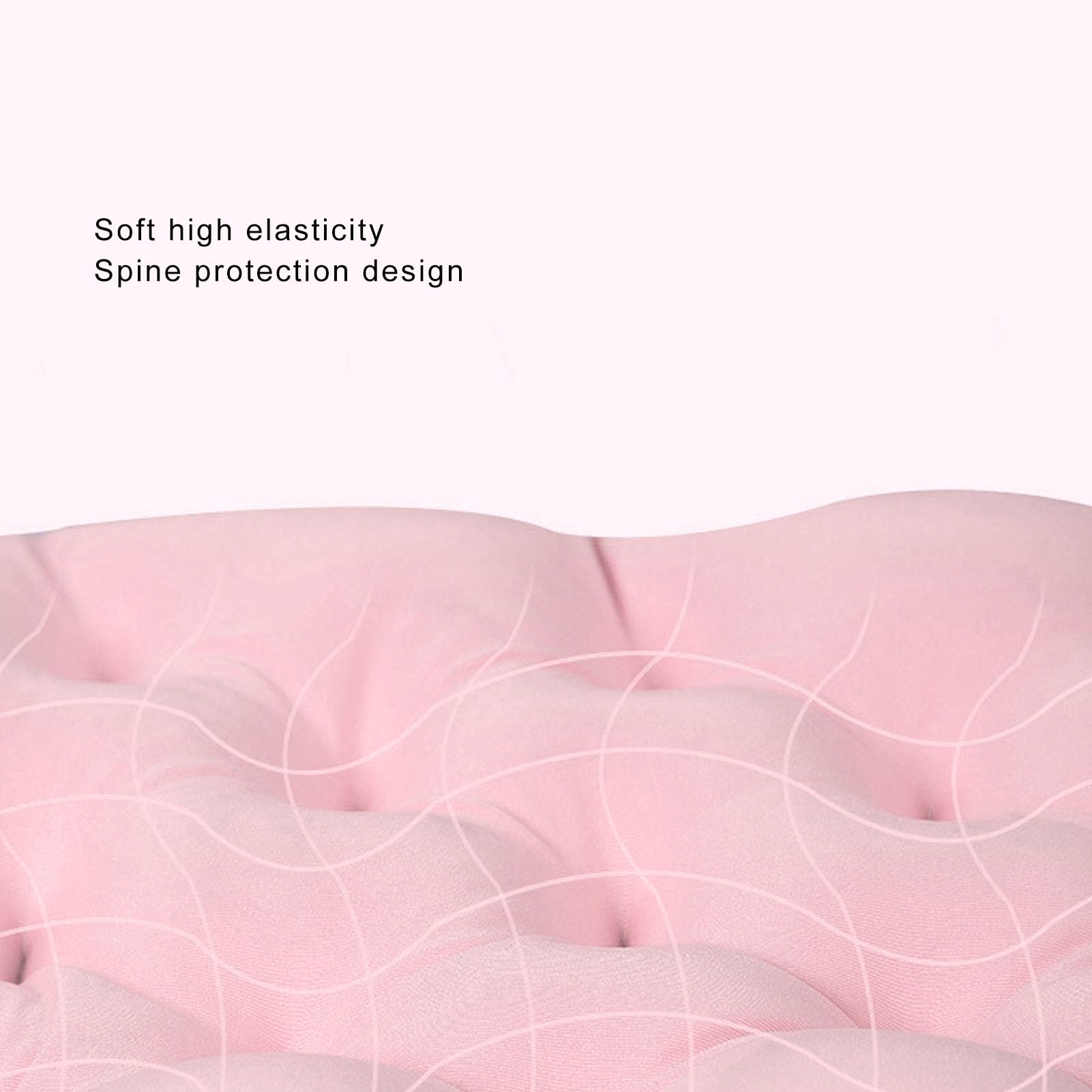 Cuscino per Vasca da Bagno, Cuscino da Bagno per Tutto il Corpo Pieghevole Facile da Pulire Ergonomico per Accessori Spa per Adulti (Rosa)