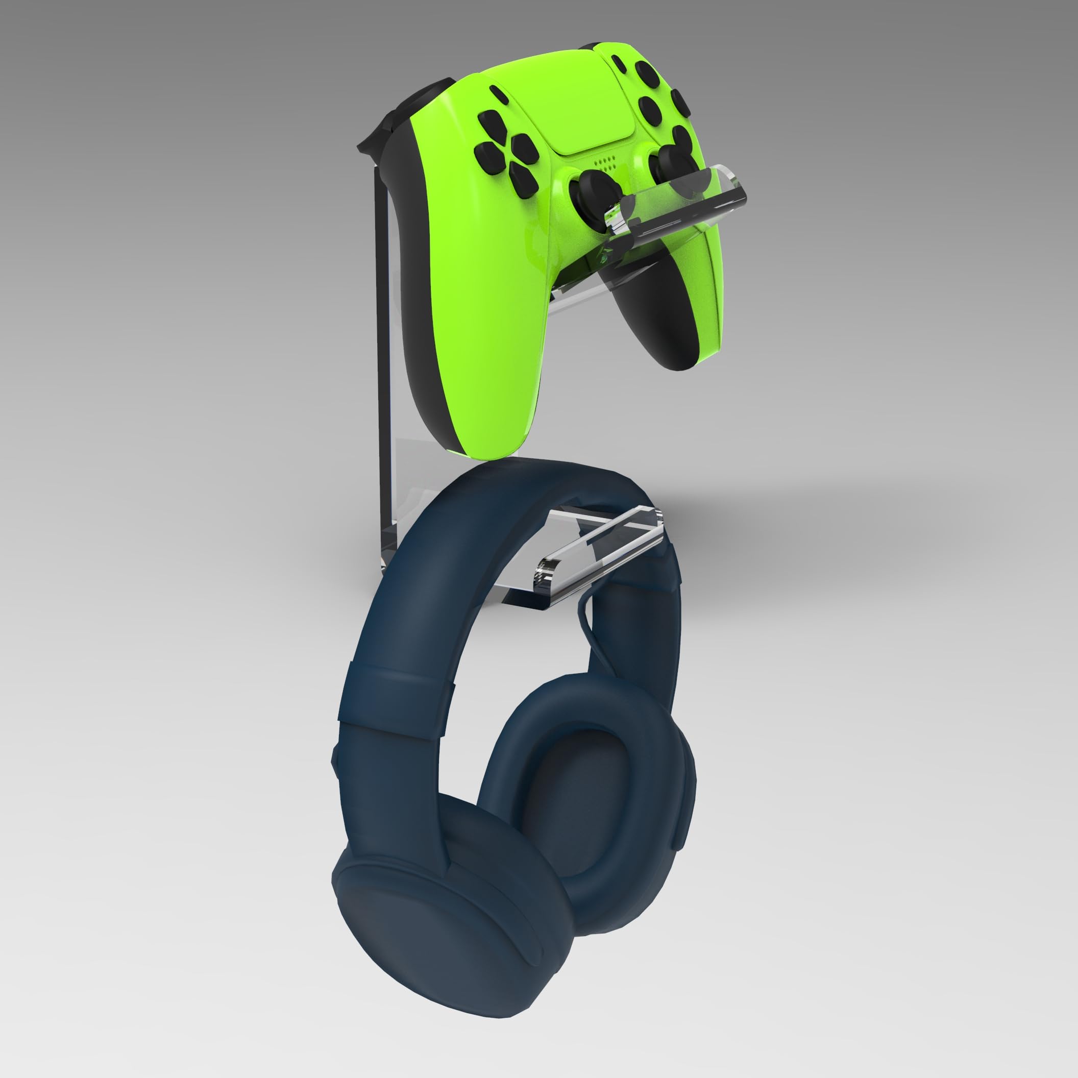 Kirniche Creations Gaming Controller & Headphone Wall Mount Stand – Holds 1 Controllers & 1 Headset | Compatible with PS5, PS4, Xbox, Switch, PC and most Third part controllers | Thick Floating Design | No Drill | Original 3M VHB Tape-picture-23
