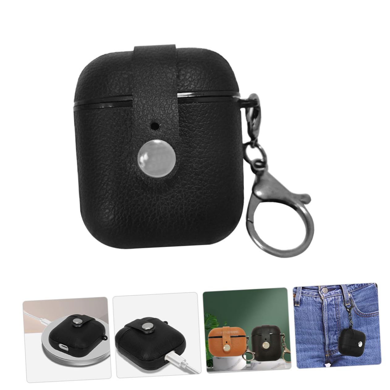 BESTonZON 4 Uds Caja De Auriculares PU Funda para Auriculares PU Protector De Inalámbricos Estuche De Transporte Caso Cubierta De Cubierta