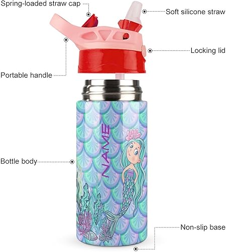 Vista 17 de Botella de agua personalizada con foto para niños, familia, mascotas, botella de agua personalizada para niñas, niños, regalo de cumpleaños y Navidad