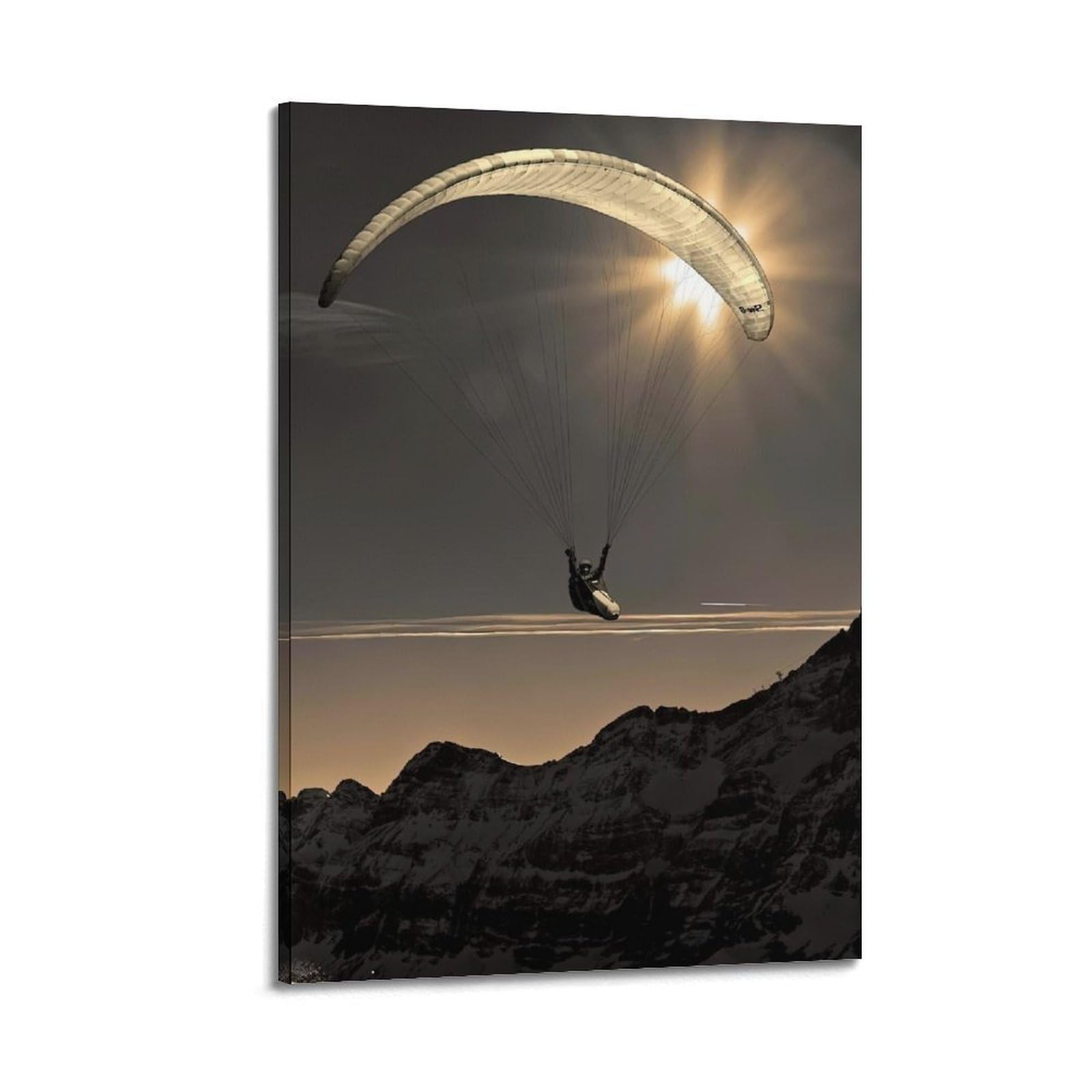 OKAHYS Paragliding Extreme Sports Poster Decorative Painting Canvas Wall Artworks Picture 20x30inch(50x75cm)
