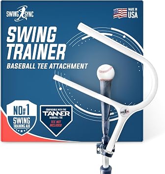 Baseball Swing Trainer for Kids & Adults | USA Made , Righty or Lefty, Baseball Tee Attachment, Baseball Hitting Trainer, Softball Swing Trainer