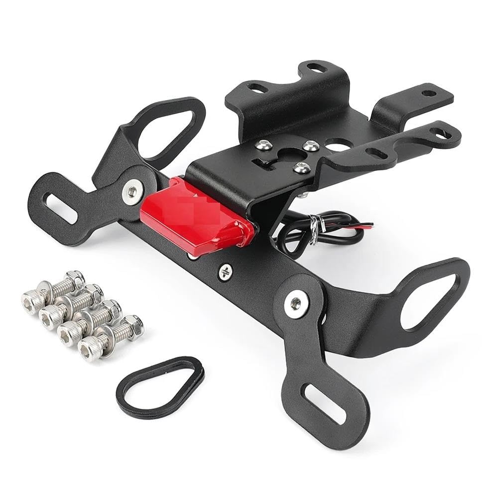 Support de plaque moto avec clignotant arrière rouge pour Yamaha YZF R7 et MT07