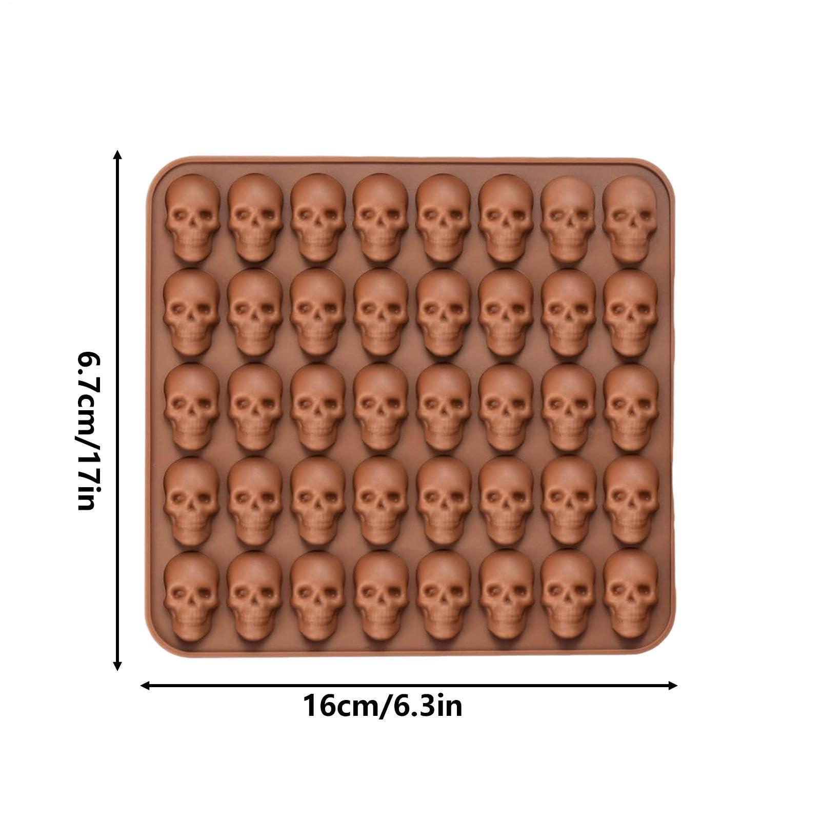a Forma di Teschio da Forno Silicone Riutilizzabile Antiaderente Fai da Te | Forme artigianali in silicone per Caramelle Biscotti Torta Decorazione Snack per Cani Pasticceria