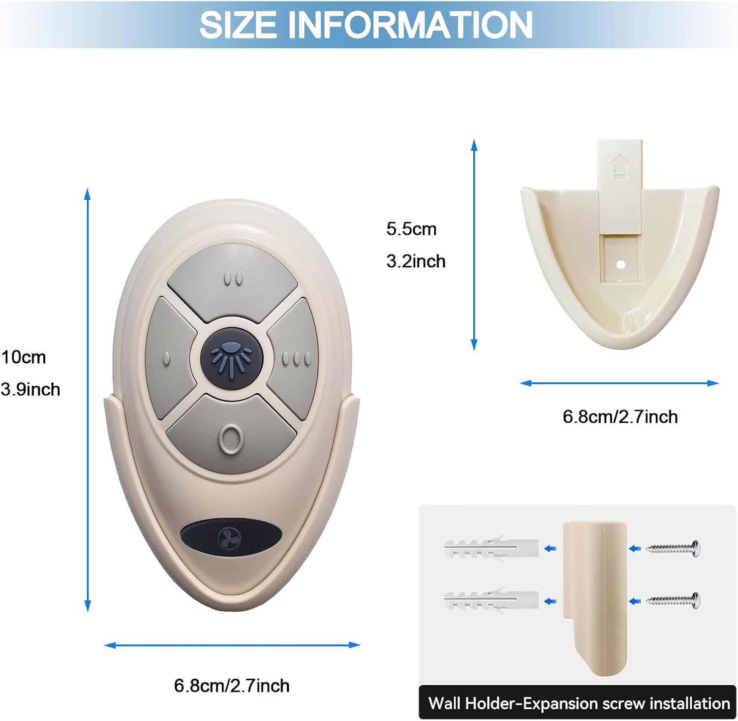 Universal Ceiling Fan Remote Control Kit with Light Dimmer - 3-Speed Fan & Dimmable LED, Compatible with Harbor Breeze, Hunter, Hampton Bay Fans (Easy Installation, 240W Receiver) 35T MINIR28 2pack