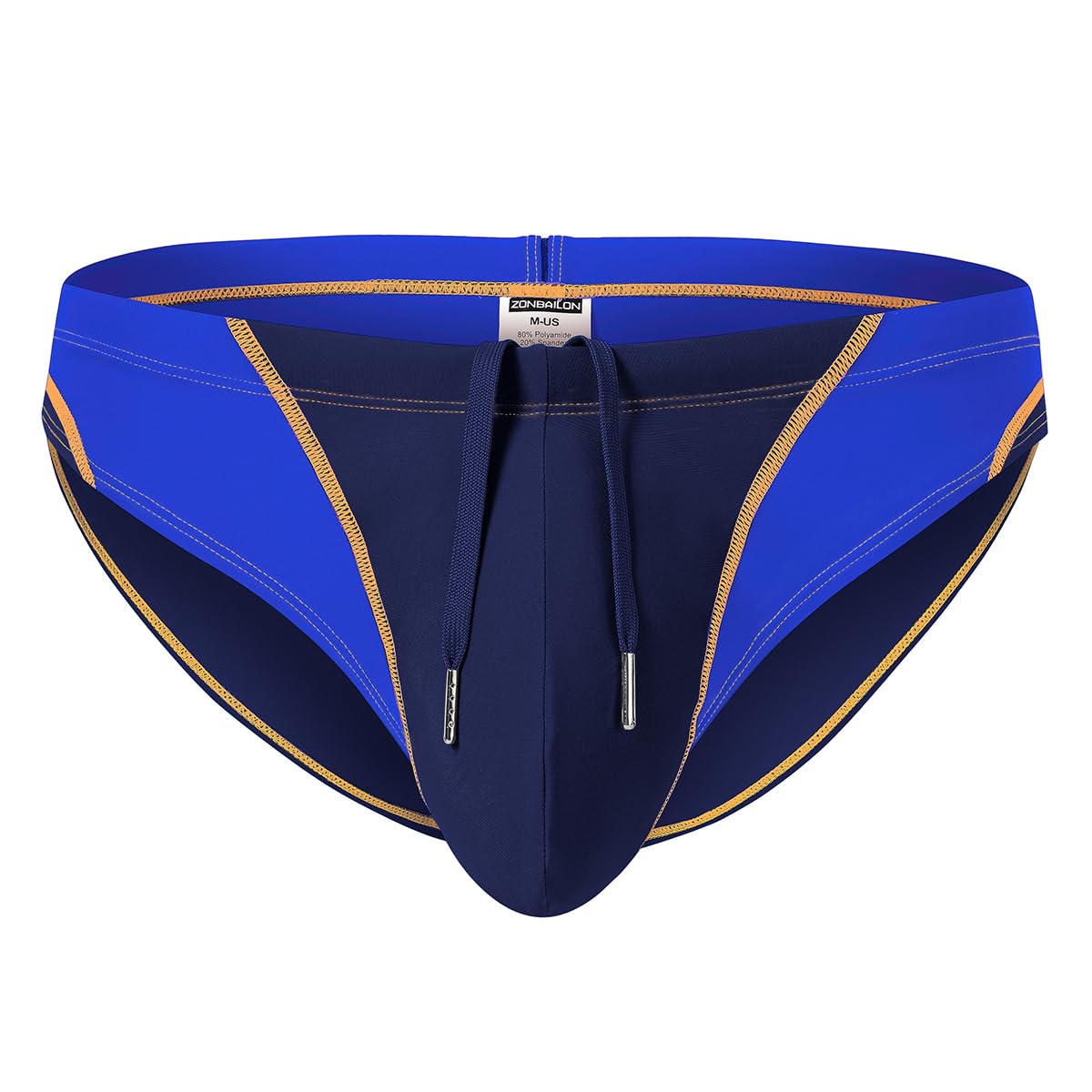 BIATWOWR Sexy Low Rise Swim Trunks - Bulge Pouch, Adjustable Drawstring Comfort