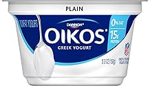Dannon Oikos Nonfat Greek Yogurt (Plain), 5.3 oz. Single Serve, 0% Fat