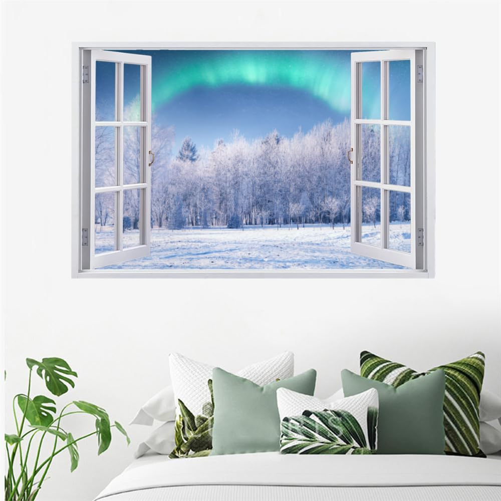 Wandaufkleber 'Ice Mountain' - 58x85 Cm, Abnehmbar & Wasserdicht | Motiv Für Wohnzimmer, Schlafzimmer & Büro