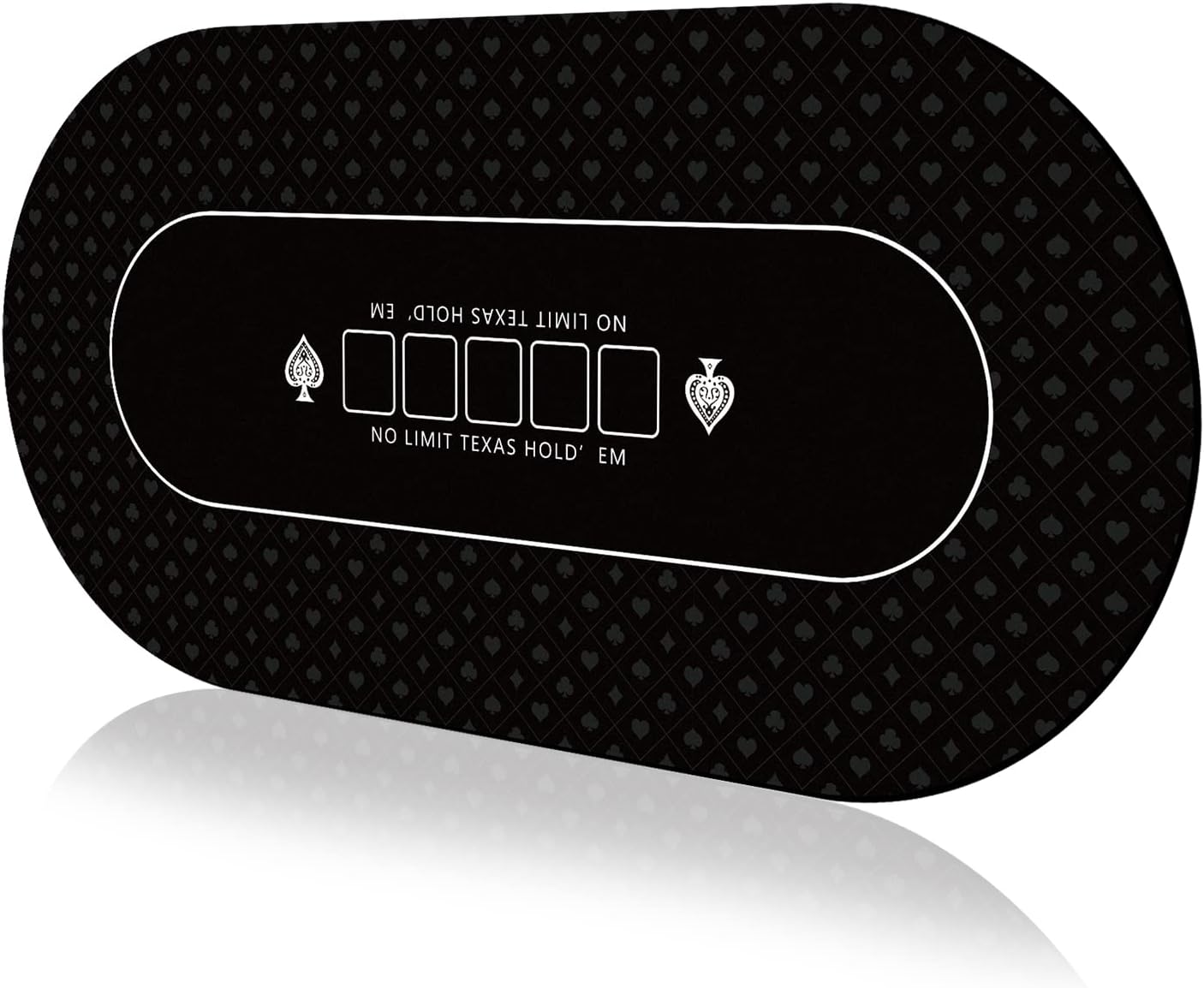 YUZPKRSI 70 x 35 Inch Poker Mat, 8 Players Texas Hold'em